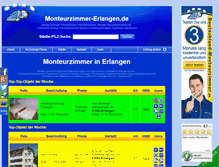 Tablet Screenshot of monteurzimmer-erlangen.net